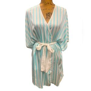Women’s blue & white Betsey Johnson Wifey Robe
